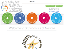 Tablet Screenshot of orthodonticsofmelrose.com